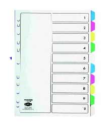 Divider 10 Tab A4 White - Marbig - 10401888